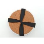 Round Natural Stone Coasters Set 4 Easy Cleaning For Household Living
