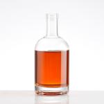 Round Transparent Mini Whiskey Wine Glass Vodka Whiskey Bottle with Cork Cap 100ml for sale