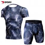 Gym Custom Rash Vests Non Harmful Chemical Material Odor Resistant for sale