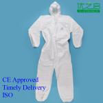 Full Body Disposable Surgeon Gown , 35 - 60 Gms Disposable Waterproof Coveralls for sale
