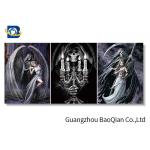 Framed 3d Pictures Of Skull , Stock 3d Wall Poster With Black Frame for sale