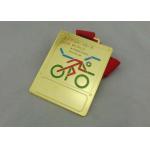 Customized Neck Ribbon Medals Brass Plating For Kids for sale