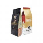Glossy Gold Metallic Custom Printed Pouches 1kg Coffee Side Gueest Pouches Customized Heat Seal Coffee Stand Up Pouch for sale