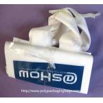 White Large Disposable Plastic Shopping Bags With Handles for sale