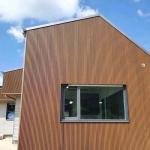 Wood Plastic Composite Exterior Wall Panel Co Extruded Fluted WPC Cladding Panel for sale