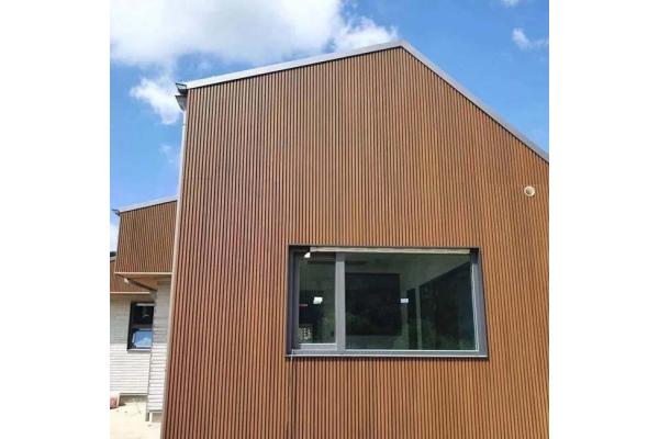Wood Plastic Composite Exterior Wall Panel Co Extruded Fluted WPC Cladding Panel