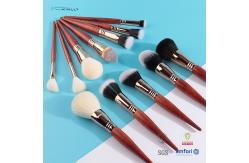China 29pcs Luxury Makeup Brushes Set With Spiral Coil Rose Gold Brass Ferrule supplier