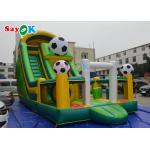 Inflatable Slippery Slide Football Theme Kids Tarpaulin Inflatable Bounce House Slide Jumping Castle for sale