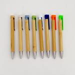Creative Promotional Bamboo Wood Pen 1.0mm Environmently Retractable Ballpoint Pen