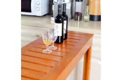 China MDF Solid Rubber NC Painting High Bar Table KD Package Mahogany Wood Bar supplier