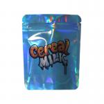 Holographic Effect Stand Up Pouch Matte Tear Notch Bag With Zipper