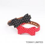 China Dots Bowtie Collars Pet Leash Cute Dog Supply for sale