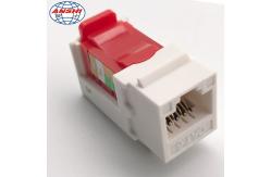 China CAT6 RJ45 UTP Unshielded 90 Degree RJ45 Keystone Jack With Gold Plating supplier