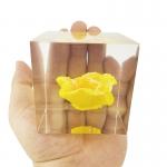 custom cube brick resin paper weight with inclusion embeddings for sale