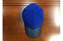 China Curve bill Customize 6panel  navy blue 3D embroidery M letter baseball caps hats supplier