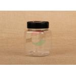Square Plastic Jar PET Material Screw Cap Spice Packing Transparent Plastic Jars for sale