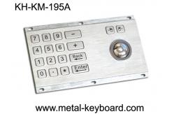 China Metallic Anti - vandal Kiosk Digital Keyboard with Integrated Trackball IP65 Rate supplier