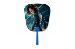 China 17x17cm 3D Round Shape Hand Fan 3D Custom Lenticular Printing For Advertisement supplier