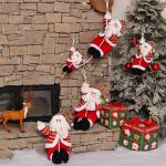 Climbing Rope Santa Claus Toys 100% Polyester Plush Material Customized Size for sale