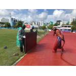 All Weather Spray Coated Synthetic Jogging Track Flooring Eco-Friendly for sale