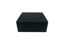 China Matt Black Foldable Carton Box , Custom Rigid Paper Box 160mm Length With Magnet supplier