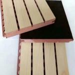 Eco Friendly Mdf Acoustic Soundproofing Panels / Grooved Wood Panel for sale