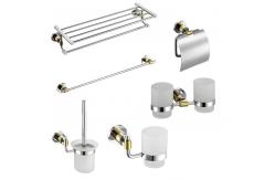China Satin Bath Accessories Mounting Kit ODM Wall Install Modern Sanitary Fittings supplier