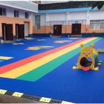 350g/pc Indoor Sports Flooring Plastic Runways Interlocking Rubber Tiles for sale