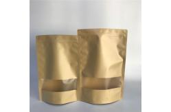 China Custom Accepted Stand up Kraft Paper Bags with Zipper Water Proof Paper Bags supplier