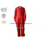 100 Cotton Fireproof Coveralls With Reflector Oil And Gas Field Support for sale