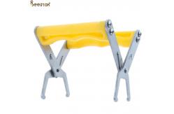China Durable Apiculture Beehive Tools Yellow Beekeeping Frame Grip With Plastic Handle supplier