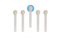 China White PP Stick Round Head Foam Swabs 30mm Diameter supplier
