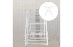 China Detachable Stainless Steel Foldable Clothes Drying Rack With Wheels supplier