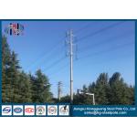 110KV Polygonal Pole , Galvanized Steel Pole For Electrical Power Distribution Line for sale
