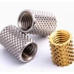 Rust Resistant Knurled Brass Nut Inner Screw Female Threaded Copper Insert For Industry for sale