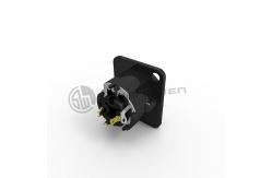China Audio XLR Mini Mini 3 Pin Connector Electrical D Shape Male Socket supplier