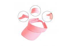 China Adults Empty Plastic PVC Sun Visor Cap Velcro Back Closure supplier