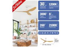 China 52 Modern DC Ceiling Fan with ABS Wood-Look ABS Blades supplier