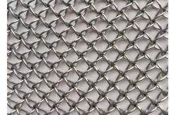 China 20m Facade Natural Colour Crimped Woven Wire Mesh 2.5mm Titanium Plating supplier