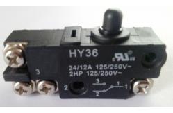 China Micro Electric Power Switch , Black Round Cap Push Button Power Switch AC supplier