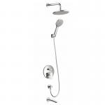 Round Shower Set Bathroom Built-in Head Shower Faucets Handshower System Easy Clean ARROW for sale