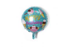 China Round Happy Birthday Letter Air Filled Foil Balloons 18 Inch Mylar Balloons supplier