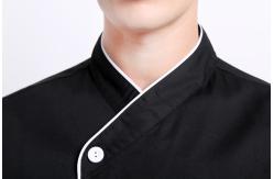 China White Cutton White Edage Black Chef Suit supplier