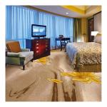 Wool Carpet Yellow Bedroom Carpet Printed Dye Custom Design for sale