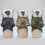 Solid Color Luxury Puppy Winter Clothes S-XXL Cat Dog Winter Coat With Hood for sale
