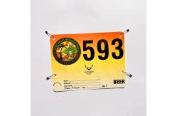 China Rectangular Tyvek Race Bib Numbers Screen Printed Durable supplier