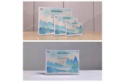 China Customized Size T Shape Double Sided Clear Acrylic Sign Holder supplier