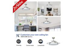 China LED Retractable Ceiling Fan Light 3 Speed Remote Control Modern supplier