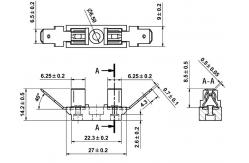 China 15 Amp 5.2x20mm PCB Mount Fuse Holder 250V Bakelite With Faston Terminal supplier