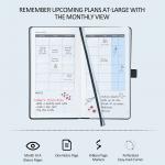 OEM ODM Black Mini Weekly Planner With Hourly Schedule Monthly Tabs